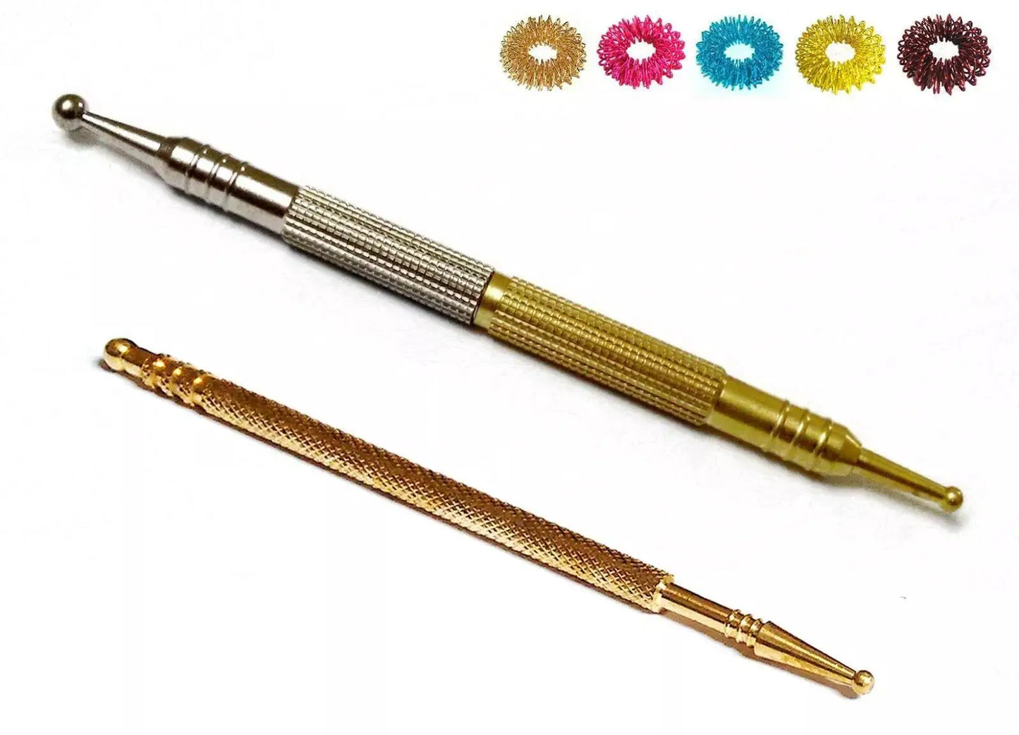 Sujok acupressure probe set featuring a metal diagnostic slim tool and 2in1 spring dismandable jimmy