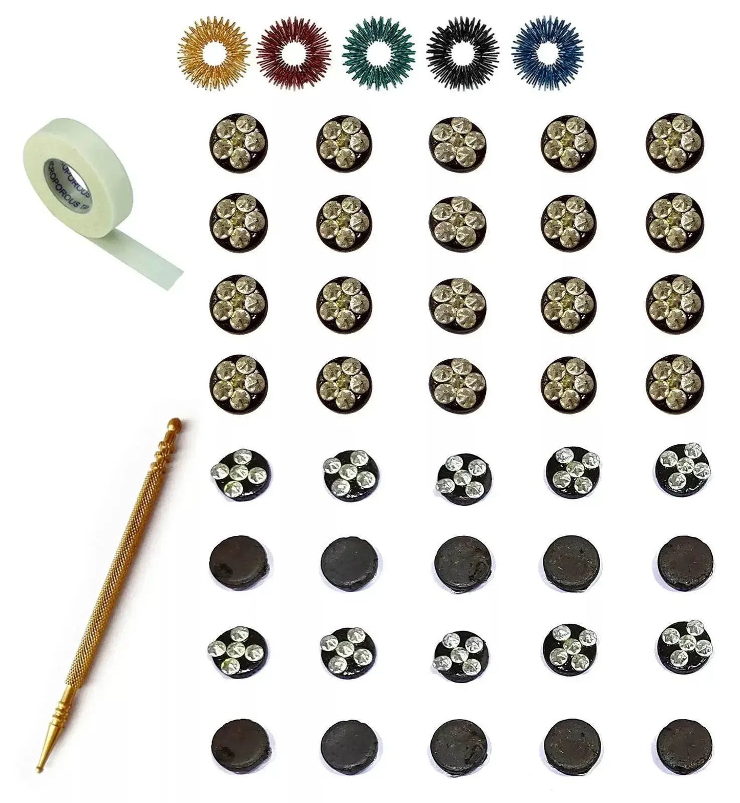 Sujok 5 Star 6 Star Round Cluster Magnets,Slim Jimmy Micropore Tape Rings - StellerGear