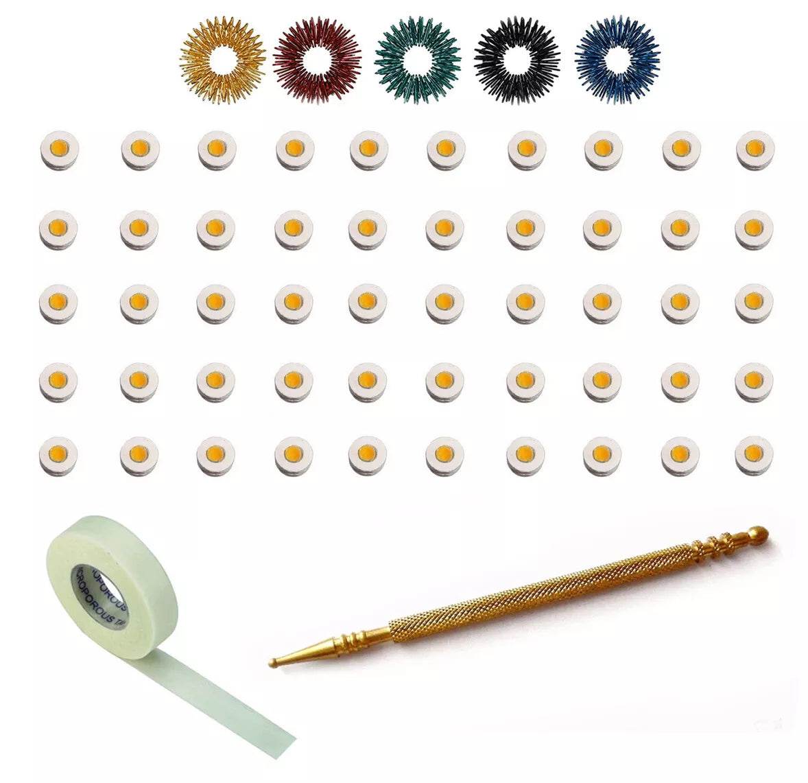 Sujok Therapy Chakra Magnets Small, Slim Jimmy, Acu Rings, Micropore Tape - StellerGear