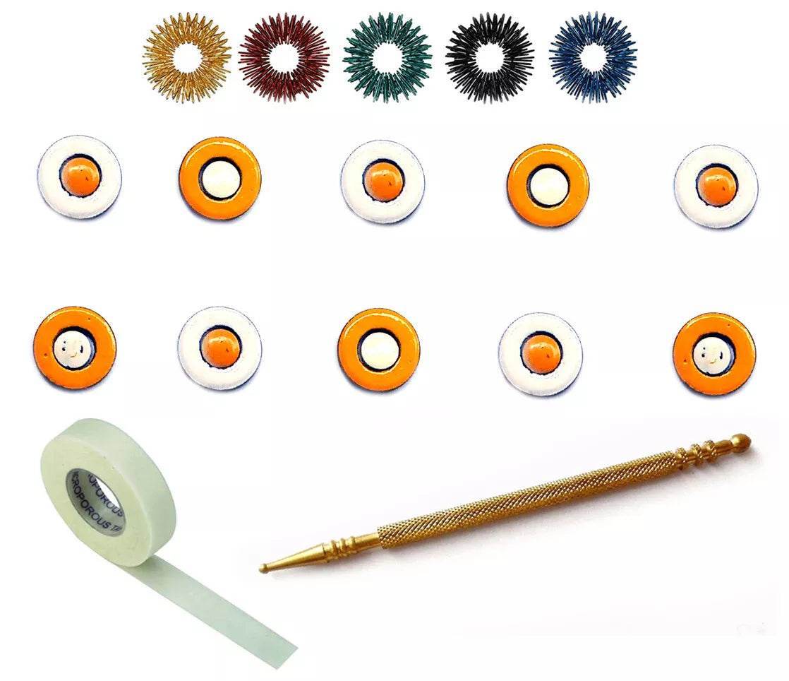 Sujok Therapy Chakra Magnets Big, Slim Jimmy, Acupressure Ring, Micropore Tape - StellerGear
