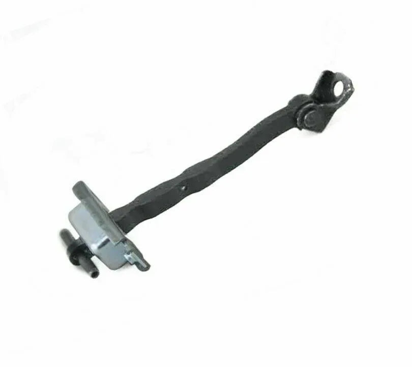 Front door check strap stop, black rubber strap with metal bracket