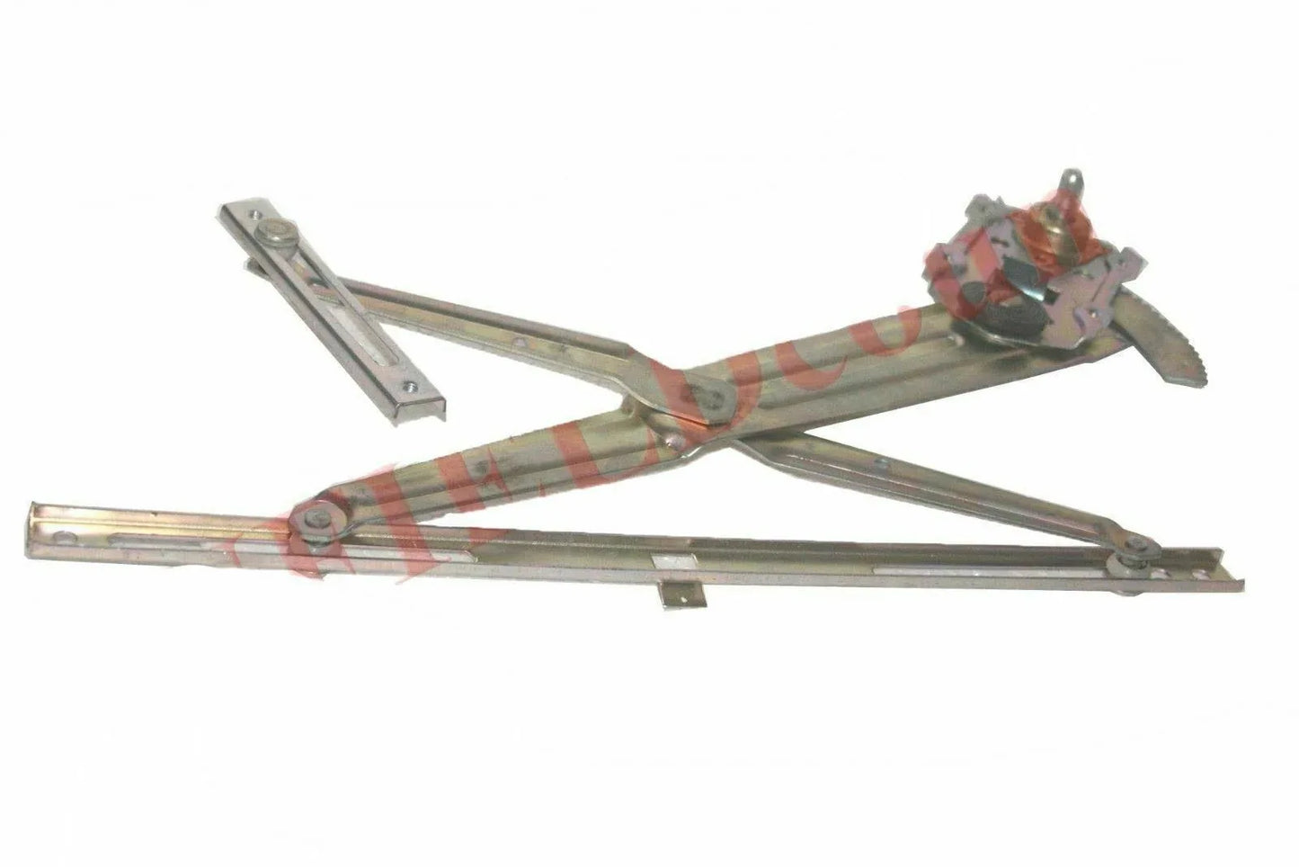 Front right window regulator lift assembly with metal rails and crank mechanism