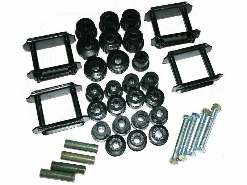 Suzuki Samurai SJ413 SJ410 LJ80 Sierra Spring Bush Bolt Spacer Shackle Kit - StellerGear