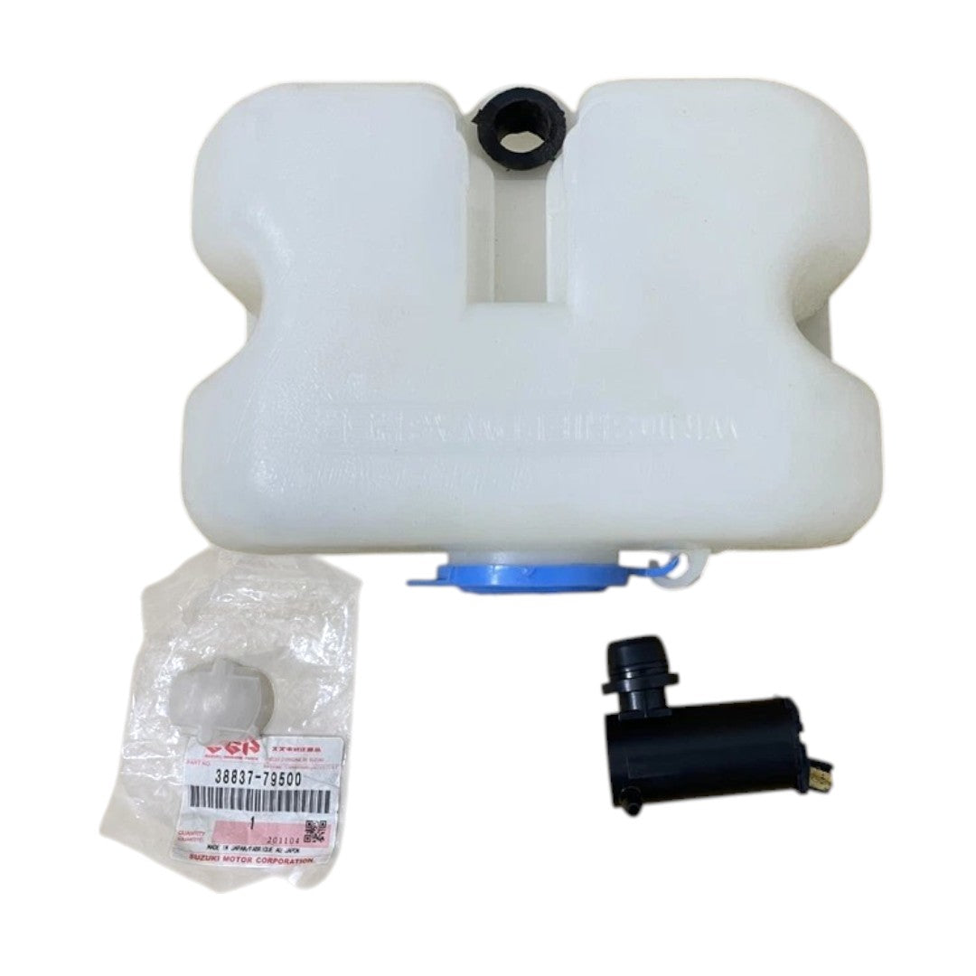 Windshield washer reservoir Suzuki with pump and attachment for efficient vehicle maintenance