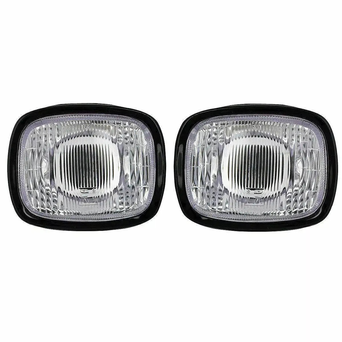 Tractor headlamp set featuring two clear lens lights for enhanced visibility