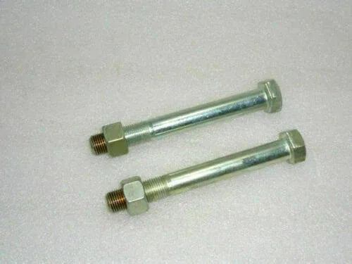 Heavy-duty axle bolts made of zinc-plated steel, 120mm long, suitable for vehicle maintenance and repairs