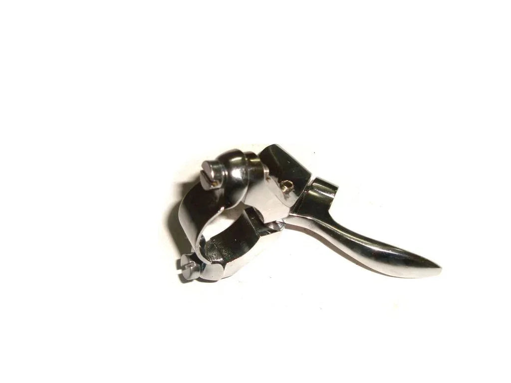 Chrome vintage decompressor lever with mounting bracket and lever arm