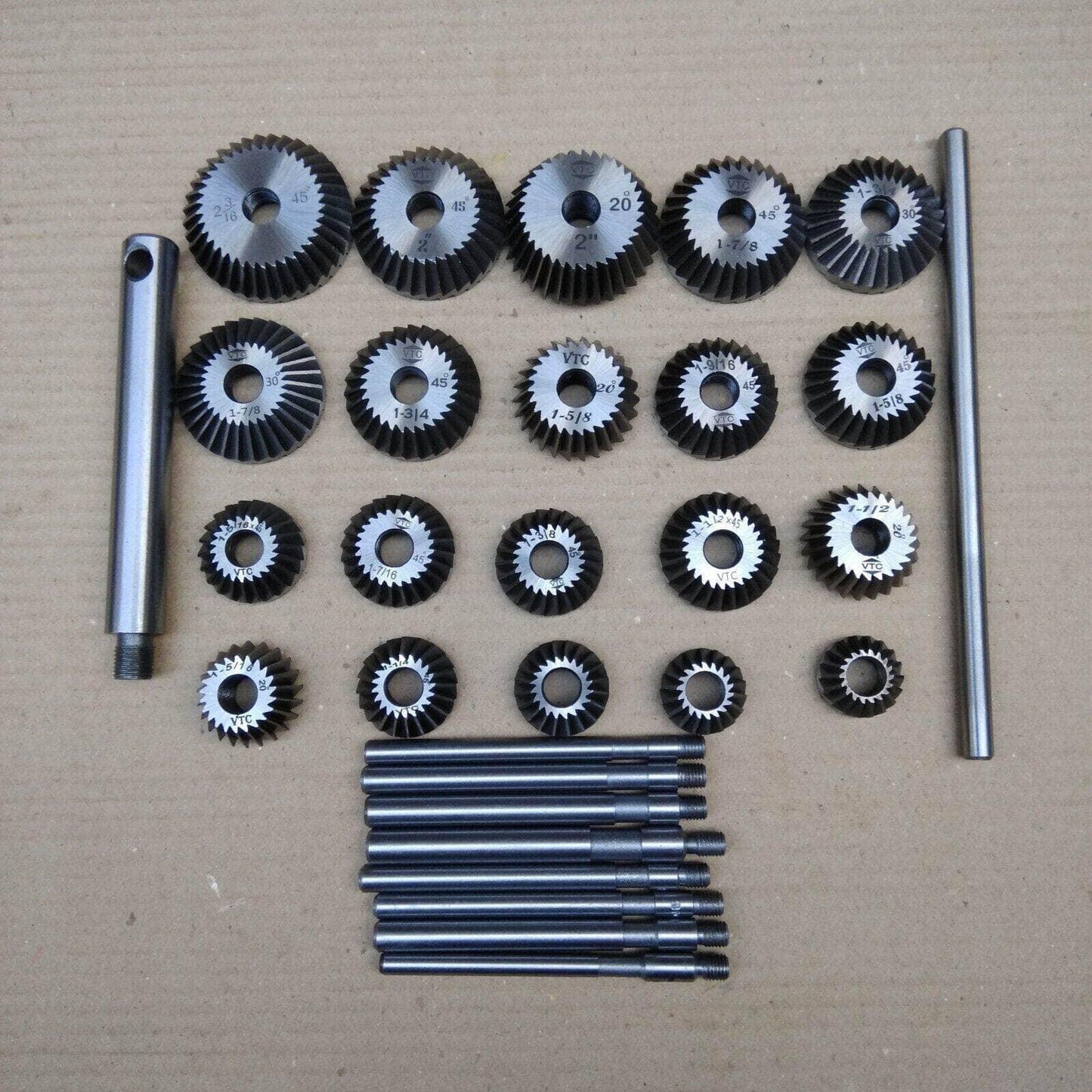 Valve Seat Face Cutter Set Of 20 Pieces Carbon Steel Metal Box - StellerGear