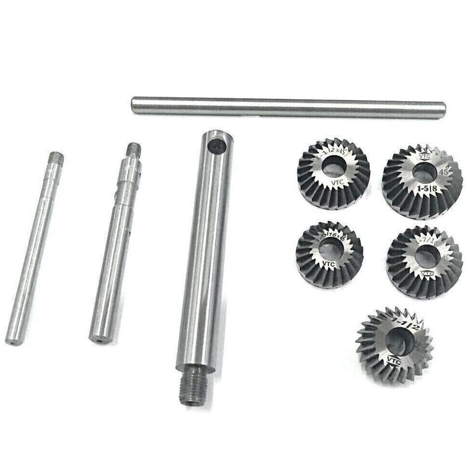 Valve seat cutter set including various cutters and tools for precise valve seating applications