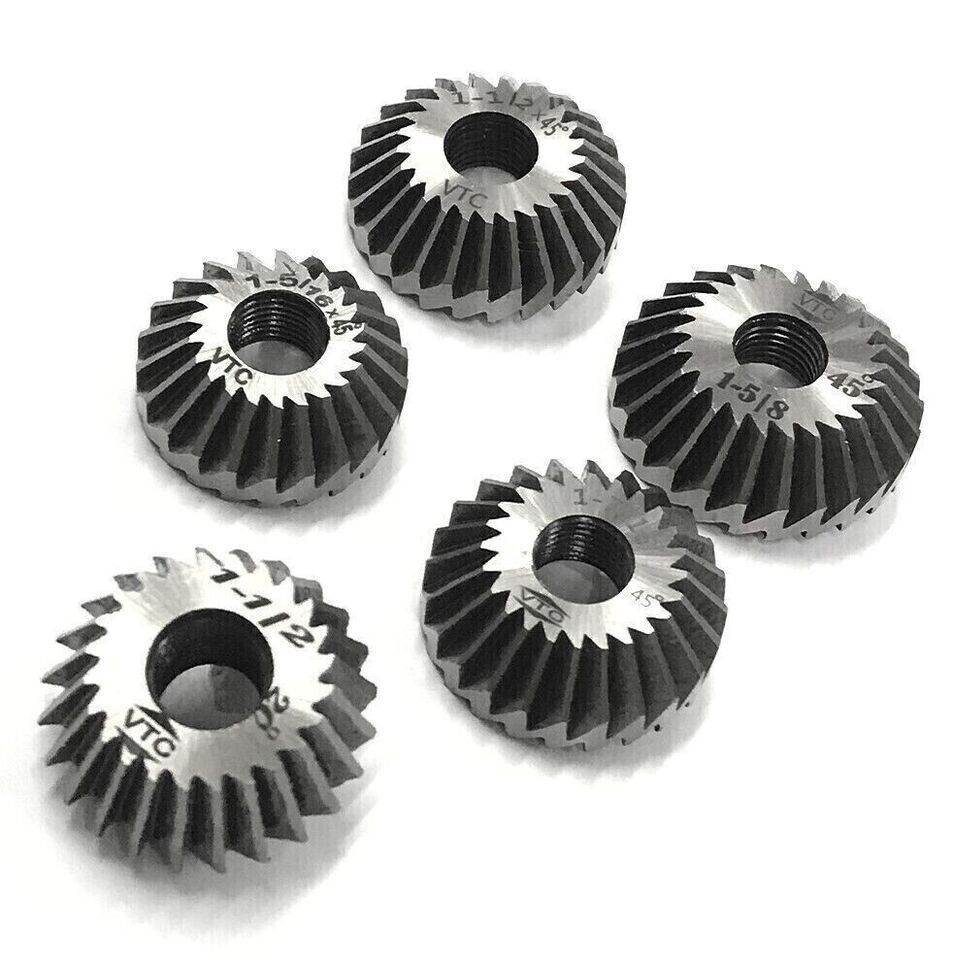 Durable valve seat cutter set with five precision cutting tools for efficient valve seat machining