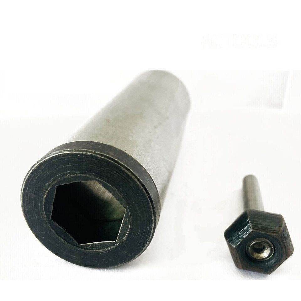 Valve seat grinding stones set with Black and Decker holder for precise valve maintenance