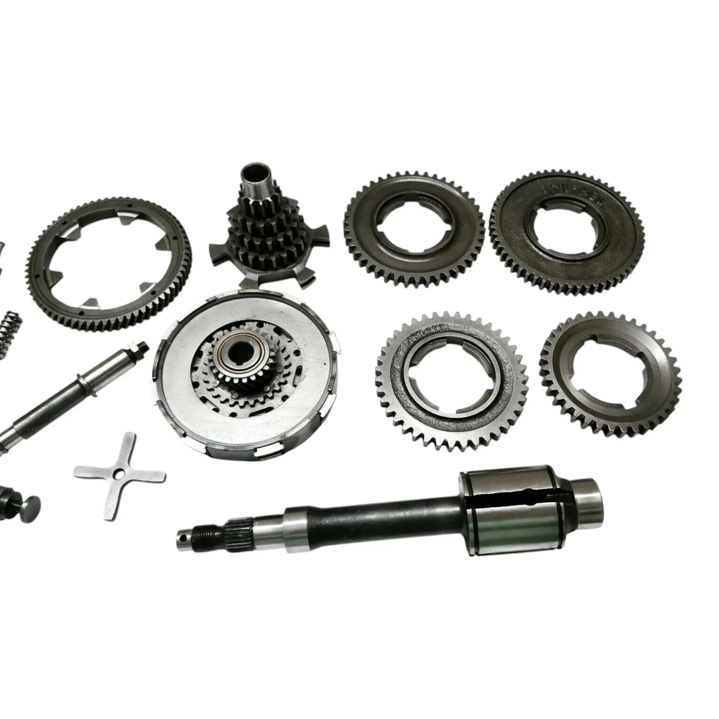 Vespa PX200 gearbox replacement kit with steel clutch shaft and cross parts for scooter repairs
