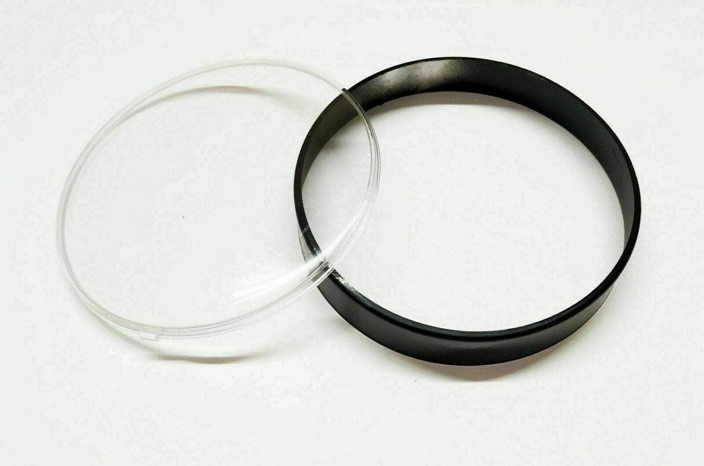 Black plastic speedometer lens rim kit with clear lens cover