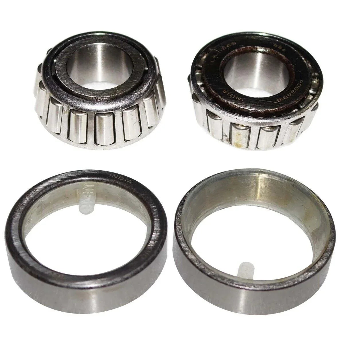 Front wheel bearing kit with steel components for reliable wheel bearing fix in tractors