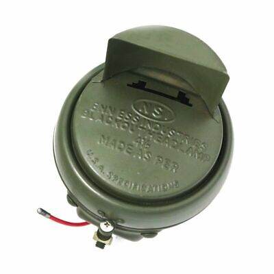 Willys MB headlamp 4.5 inch in olive green with detailed branding and wiring for classic vehicles