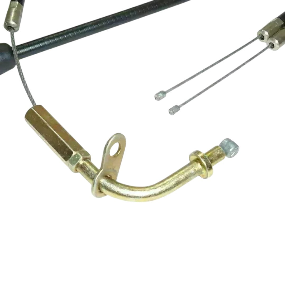 Yamaha RD 350 throttle cable assembly with durable metal connectors for smooth operation