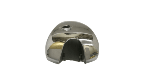 Yamaha RD350LC fuel tank 1980 in chrome finish designed for aftermarket motorcycle restoration