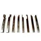 8-piece HSS lathe tool set with square shank pre-formed cutters