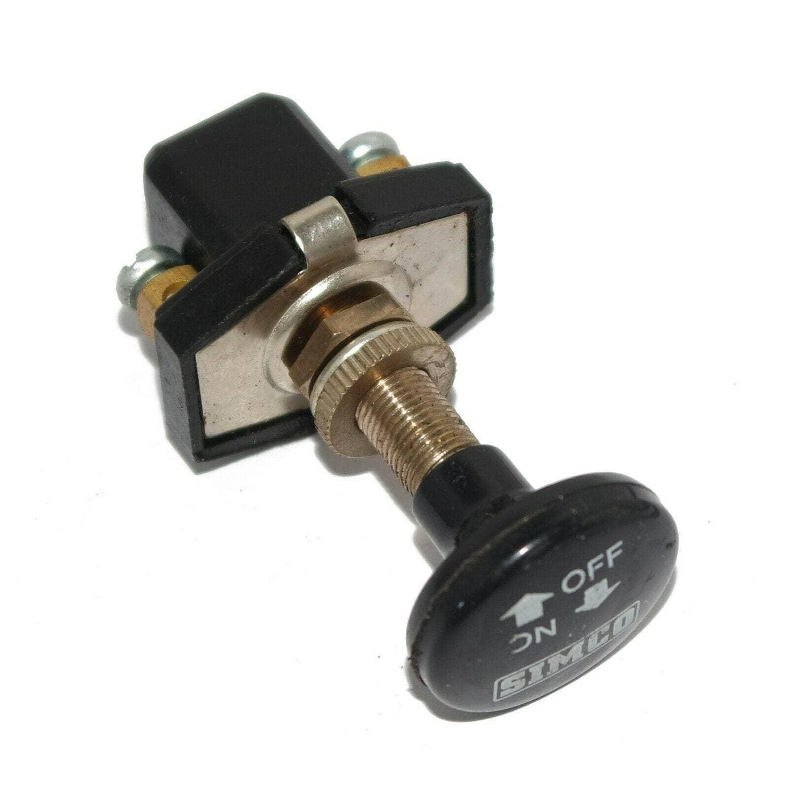 Long On Off Push Pull Switch 12v 5AMP Screws Terminals Long Thread Rod - StellerGear