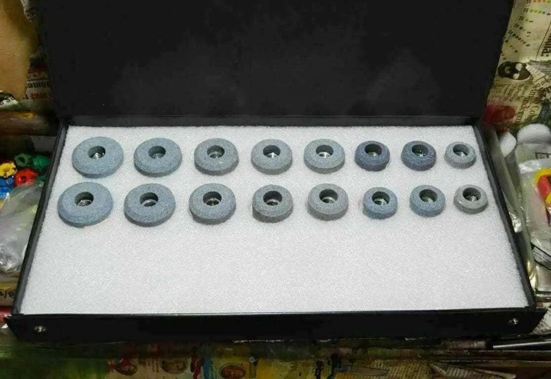 Sioux Valve Seat Grinding Stones Set, 15 pieces, durable material for precise valve seat grinding