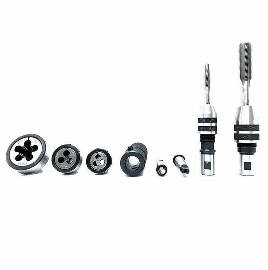 1MT Lathe Tailstock Tap and Die Holder Set with Various Sizes and Attachments