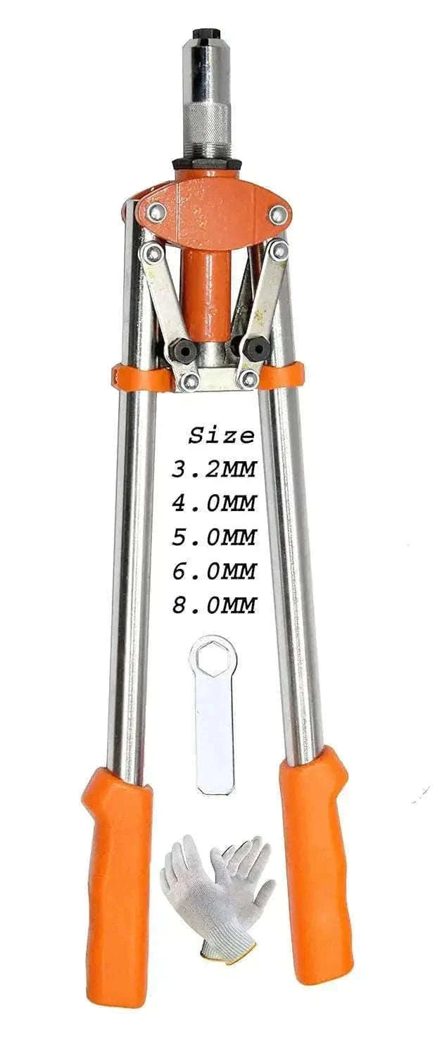 20" blind manual rivet gun with dual handles and durable design