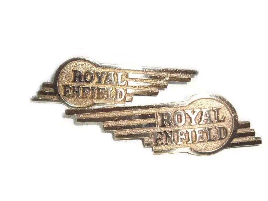 Winged RE Logo Toolbox Badge for Royal Enfield Bullets
