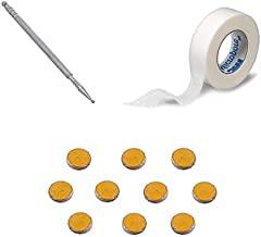 Magnetic acupressure kit: tape roll and round gold magnets