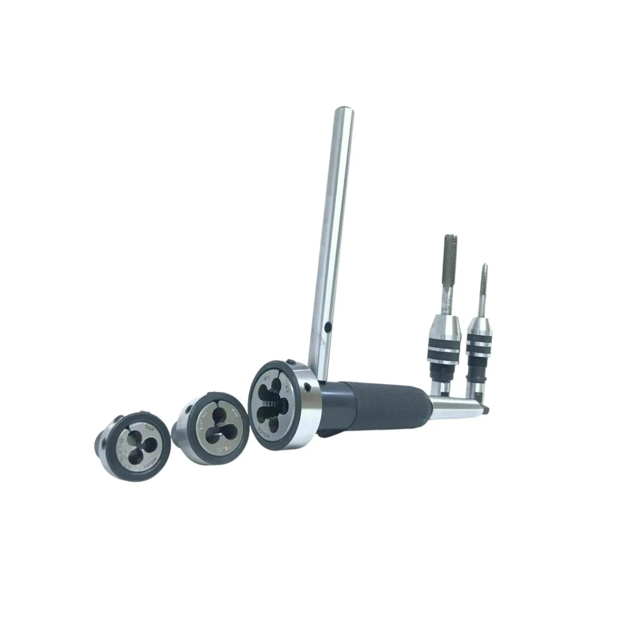 2MT Lathe Tailstock Tap And Die Holder Set Sliding Floating Type MT2 Shank INCH StellerGear