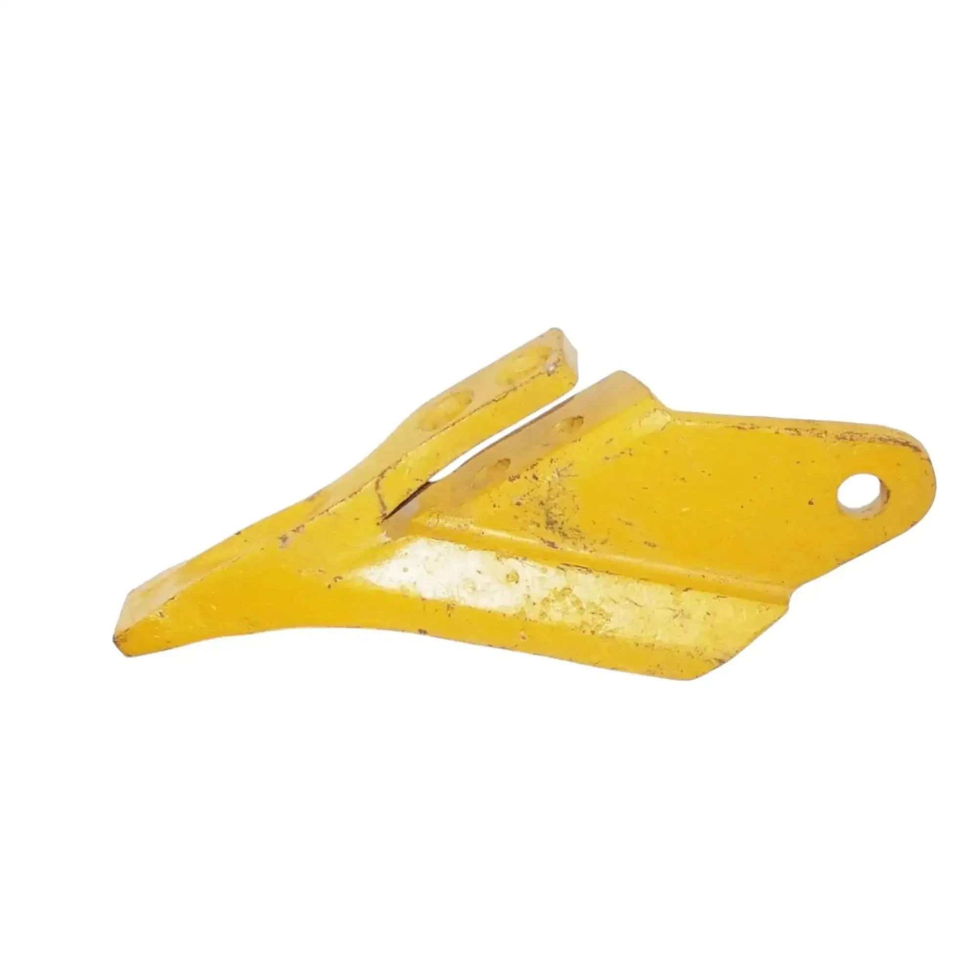 Bucket digging side cutter tooth with long angled lip and mounting hole