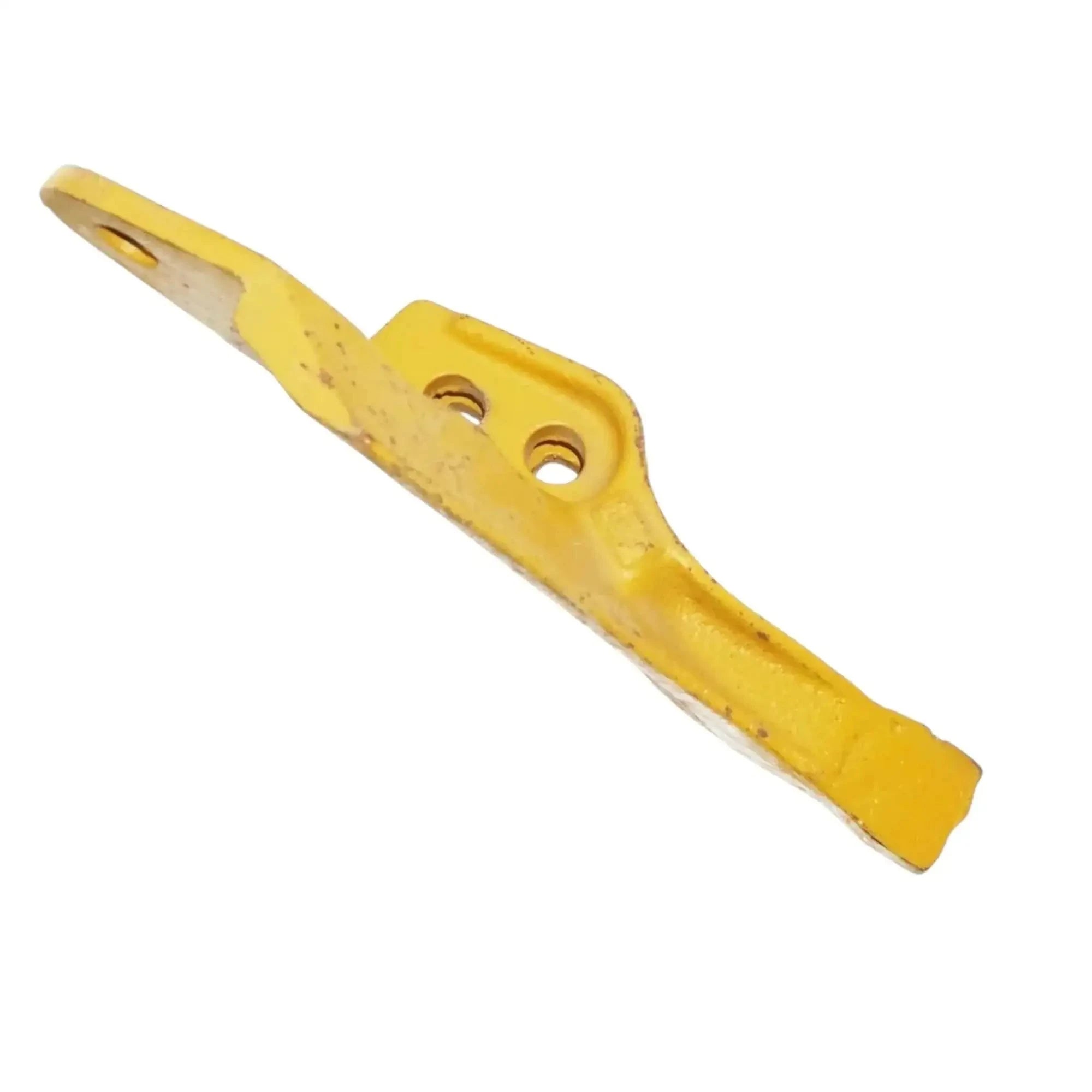 Bucket digging side cutter tooth, yellow steel bar with two bolt holes