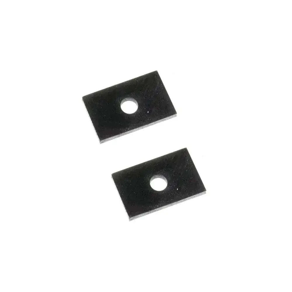 Set of two black tractor radiator pads with center mounting holes