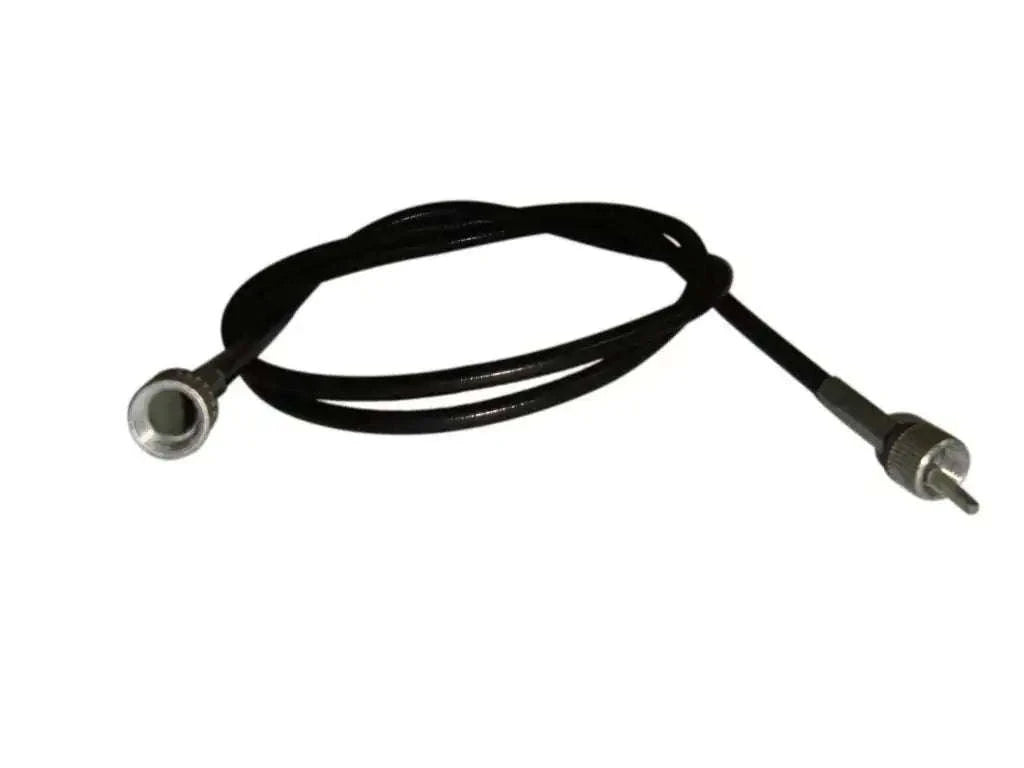Speedometer cable with black flex sheath and silver end fittings