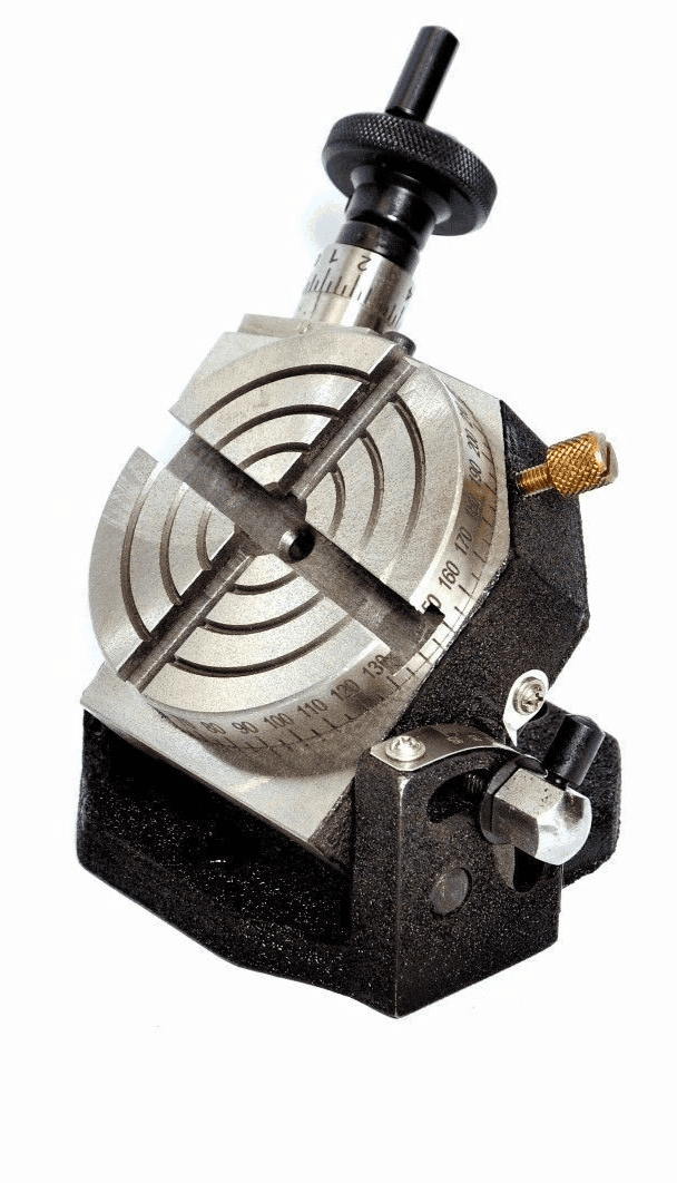 3 inch rotary table for milling with adjustable angles and precision markings