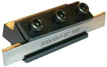 Parting Tool Cut Off Holder 3/8 Shank with HSS Blade(3/32x1/2x3.5) for Lathe - StellerGear