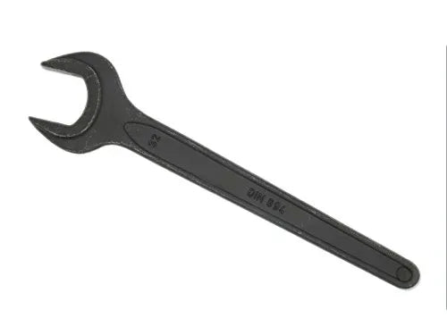 60mm open-ended wrench, phosphate finish, single-ended, angled jaw