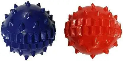 Spiky acupressure ball, blue and red