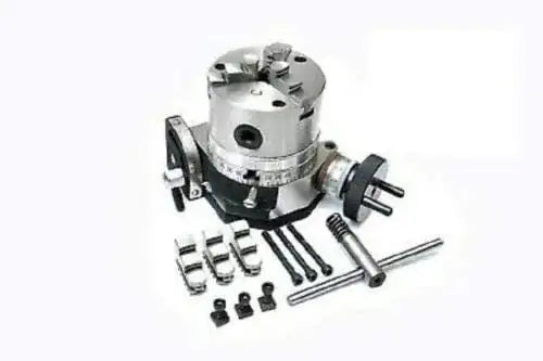 Tilting Rotary Table 3/80mm With 80 Mm Self Centering Chuck M6 Clamping Kit - StellerGear