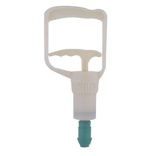Vacuum cupping gun with white handle, teal base, and suction head frame