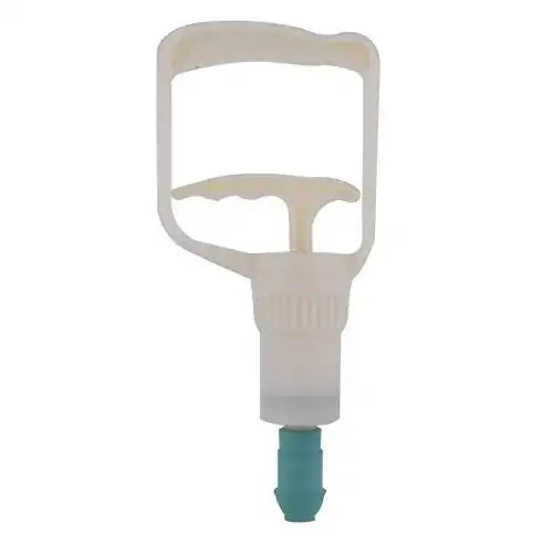 Vacuum cupping gun with white handle, teal base, and suction head frame