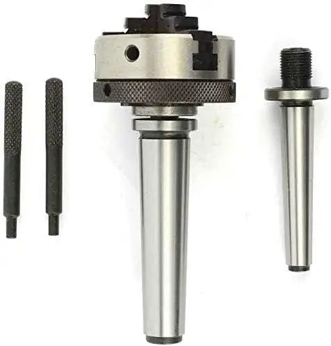 50mm 3 Jaw Mini Scroll Chuck,Mt1 Mounting Shank 6mm Drawbar Threaded 12x1 - StellerGear