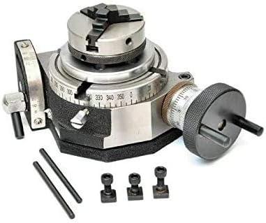 Tilting Rotary Table 4/100MM with 50MM Mini Lathe Chuck Backplate - StellerGear