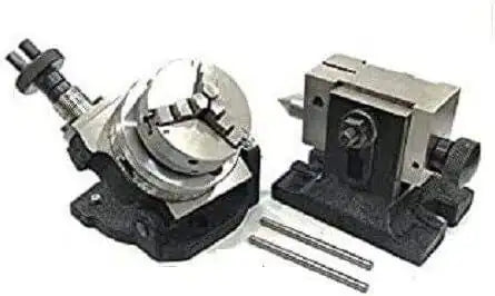 Tilting Rotary Table 3/80mm with 65mm Mini Scroll Chuck Single Bolt Tailstock - StellerGear