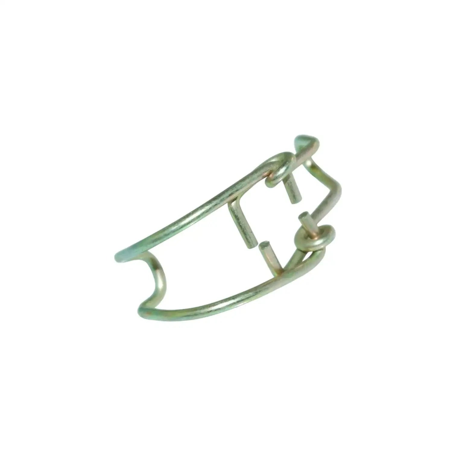 Steel spring clip for air cleaner filter housing closing, U-shaped with hooks