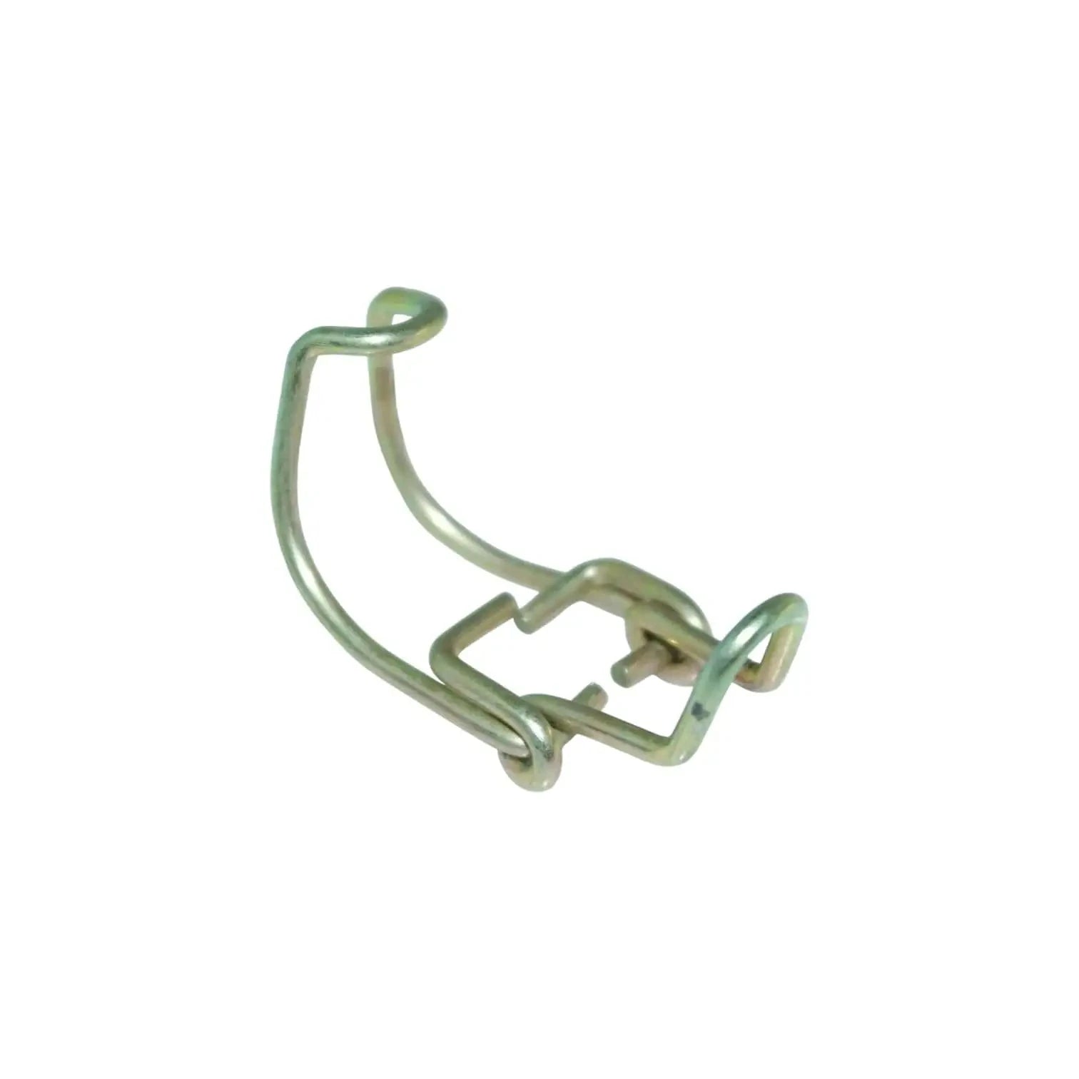Steel spring clip for air cleaner filter housing closing, curved C-shape
