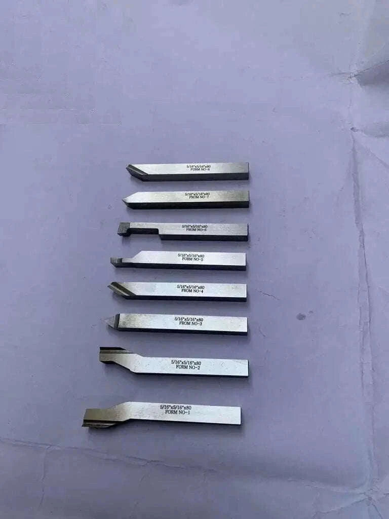 HSS M2 Lathe Tools Set of 8 - High-Speed Steel Precision Tools