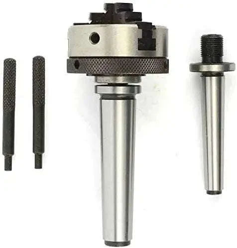 50mm 3 Jaw Mini Scroll Chuck, Mt2 Mounting Shank 3/8 Drawbar Threaded 12x1 - StellerGear