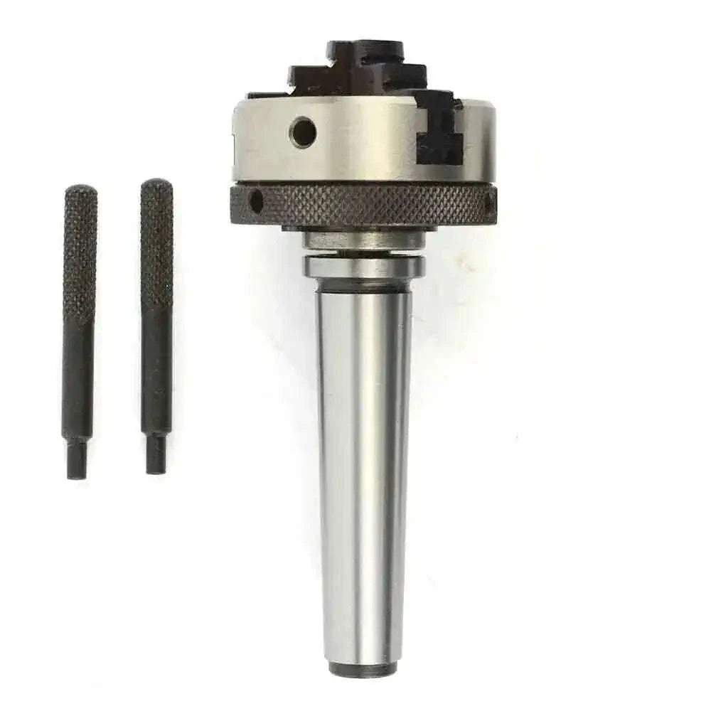 50mm 4 Jaw Mini Scroll Chuck, MT2 Mounting Shank 3/8 Drawbar Threaded 12x1 - StellerGear