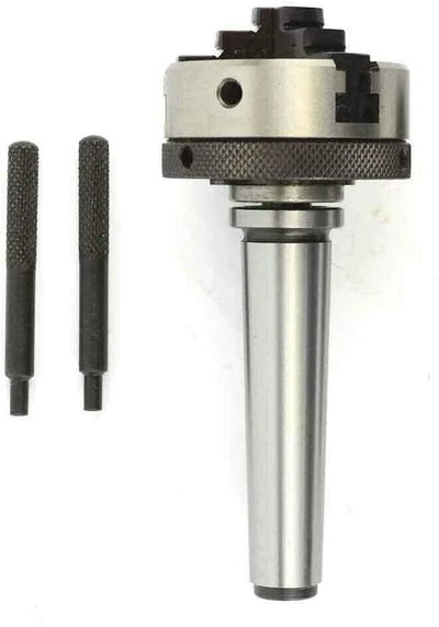50mm 4 Jaw Mini Scroll Chuck, Mt1 Mounting Shank 6mm Drawbar Threaded - StellerGear