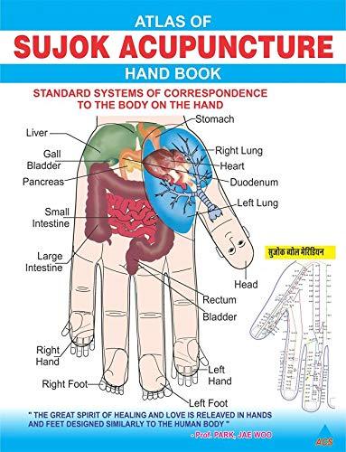 Sujok acupressure hand book cover with body diagram and hand reflex chart